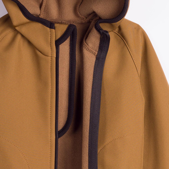 229003 Nicol Giacca softshell bambino con pile, cappuccio, riflettente - oliva