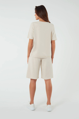 Madri Camicetta con maniche corte Moda Italiana - beige