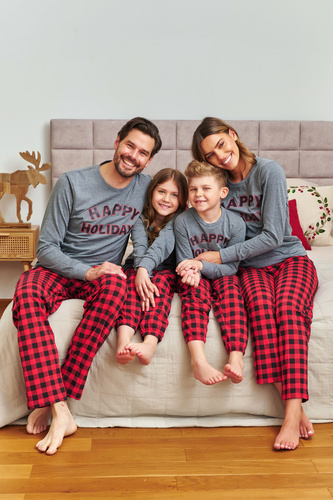 7344 Pigiama da uomo grigio scuro Doctor Nap - 100% cotone