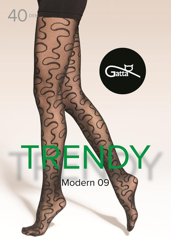 Collant Gatta Modern 09 - 40 den, linee ondulate, opaco