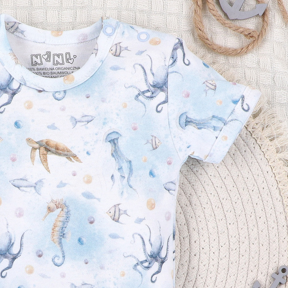 ABN-5447 Body in cotone organico Sea Of Joy di Nini - cotone organico, manica corta
