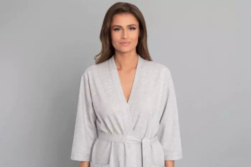 Karla Accappatoio da donna Moda italiana - melange chiaro