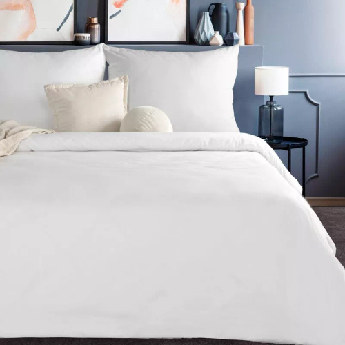 Biancheria da letto MI in microfibra Eurofirany morbida con cerniera 100% poliestere bianco