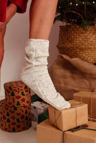 553/554 Calze da riposo Wellsoft Smooth De Lafense - trattini ecrù