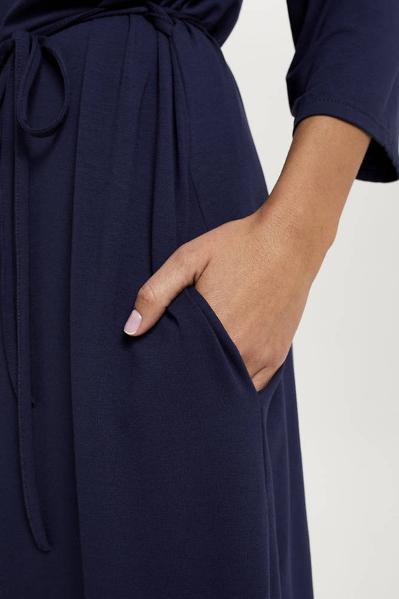 Song Accappatoio donna manica 3/4 Moda italiana - blu navy