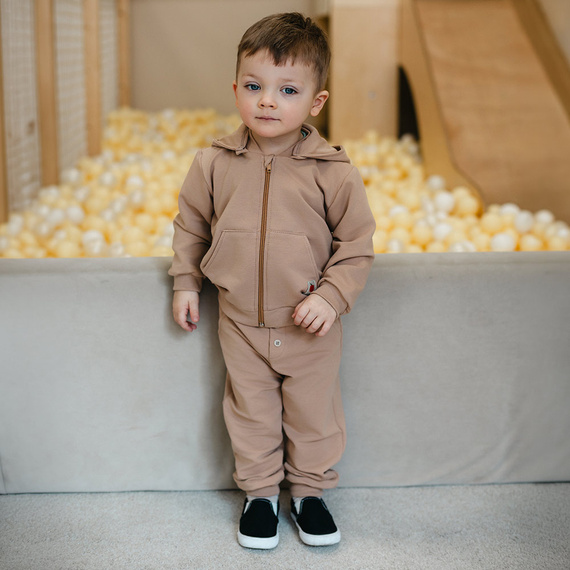 Tuta bambino Eevi Snack Time cotone felpa cappuccio pantaloni