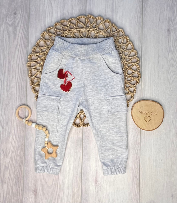 Pantaloni jogger bambino Mamatti SJ08 grigio melange – morbidi