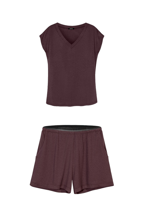 Maglia pigiama blu Mefemi Mila PG71 viscosa morbida comfort  brown