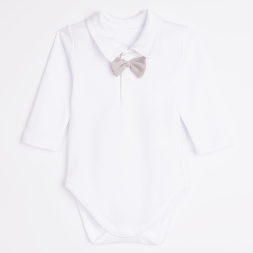 Komplet do Chrztu Nicol 169409 4 pezzi Body Papillon Felpa Pantaloni Cappello