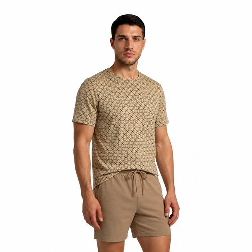 Sesto Senso 2723/02 Latte Pigiama Uomo Corto in Cotone 100% Cotone