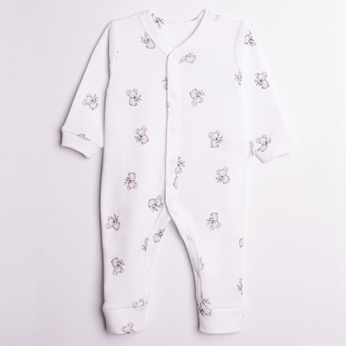 Pigiama neonato 223033 Figo Nicol Koala 100% cotone bianco