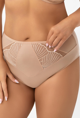 Slip Lotta F007 Gorsenia a vita alta in microfibra con ricamo