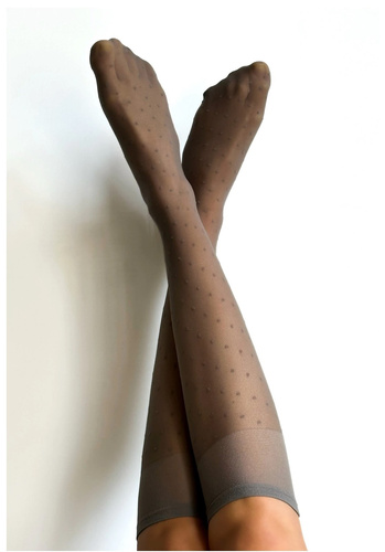 Puntini Veneziana grafite gambaletto - delicato, con orlo non pressato | Comfort ed eleganza