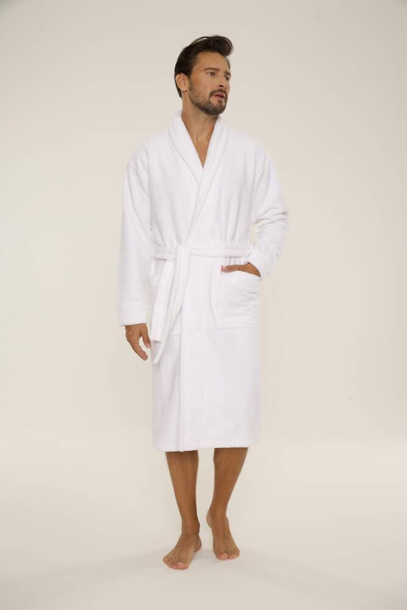 735 Vestaglia da uomo Manuele De Lafense - bianco