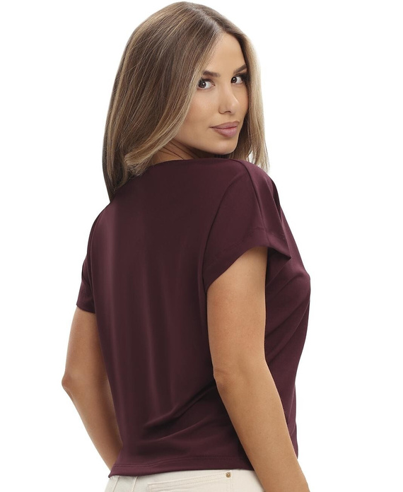 Blusa da donna Sawa ciliegia Emili in viscosa con scollo a V ricamato Comfort