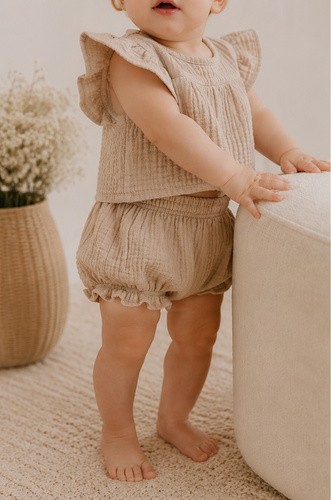 Mamatti BY50015 bloomers in mussola per neonato leggeri estivi cotone