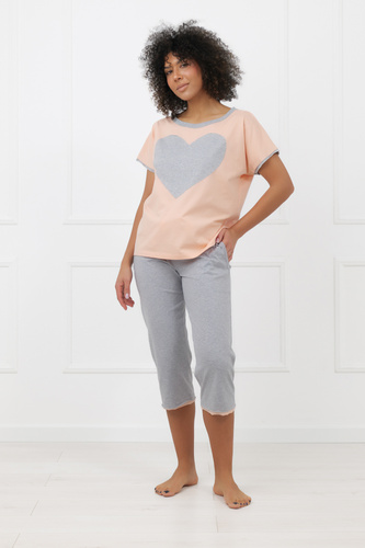 Pigiama Sabrina Italian Fashion 100% cotone – manica corta, pantaloni 3/4