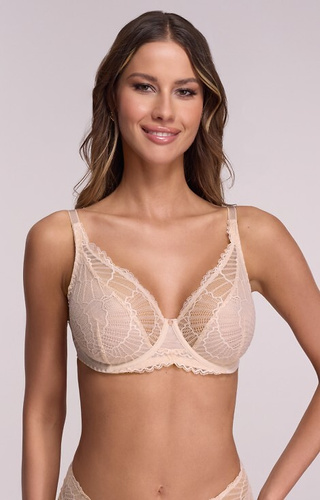2200 Reggiseno morbido Ava - pizzo beige, con ferretto