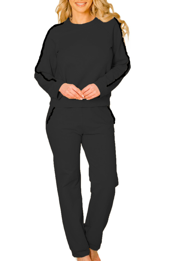 Set tuta donna Antao Mirale, cotone con elastan, produzione polacca - nero