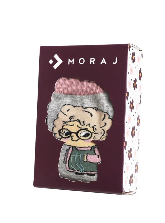 Moraj Calzini da donna "Best Grandmother" CSLB450-004 - Set di 2 paia in cotone in scatola - Il regalo perfetto per la nonna