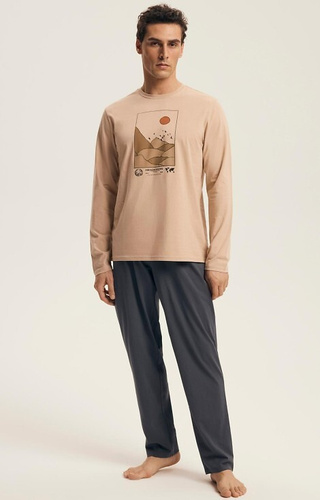 43474 Pigiama da uomo Luro Henderson Core - cotone, top stampato, lunghezza. pantaloni