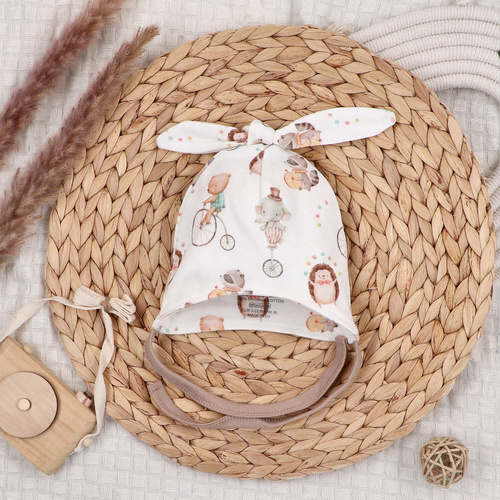 ABN-5597 Cappellino Circus Nini - 100% cotone biologico, morbido e sicuro