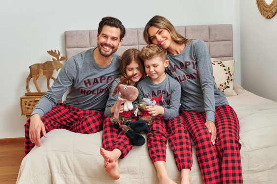 7344 Pigiama da uomo grigio scuro Doctor Nap - 100% cotone