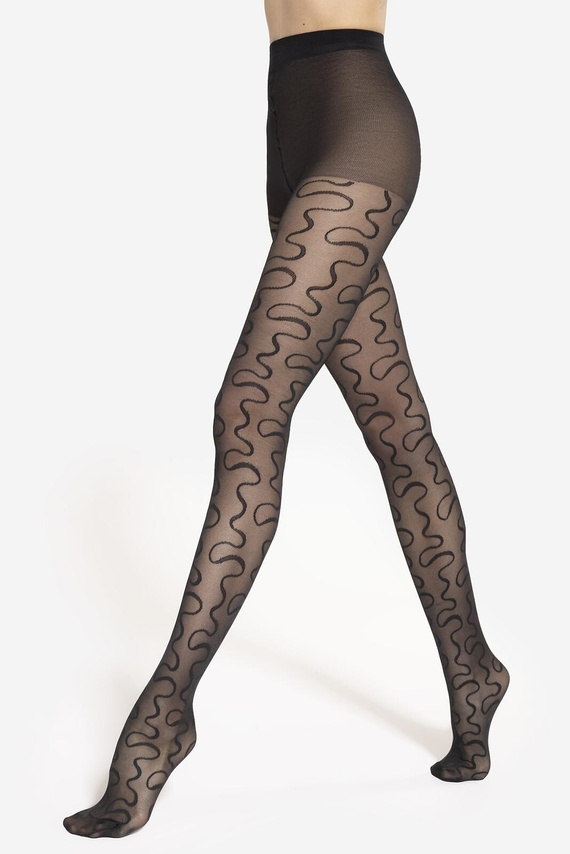 Collant Gatta Modern 09 - 40 den, linee ondulate, opaco