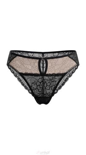 Unikat Sedina Slip Donna Neri in Pizzo Trasparenti
