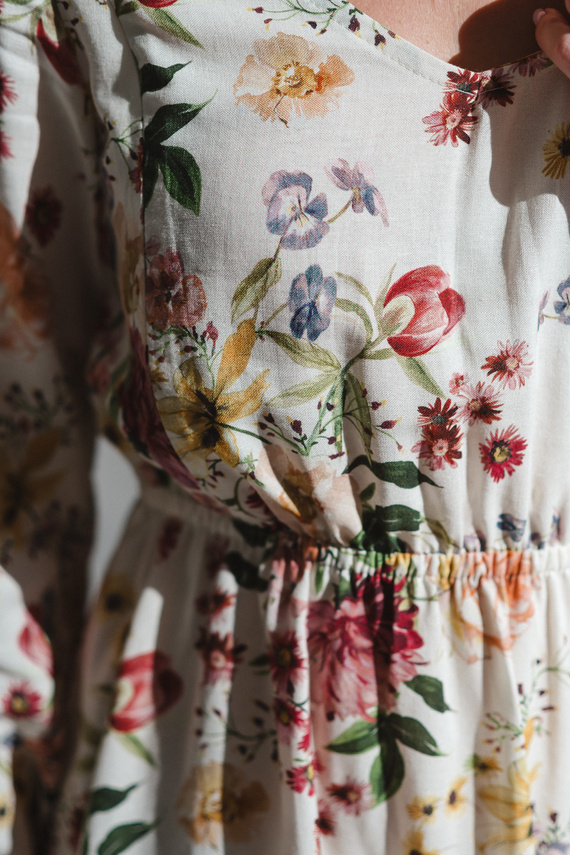 Lovely Dress Midi Milk&Love - Vestito per la maternità e l'allattamento in lino, dal taglio elegante e con cerniere per l'allattamento