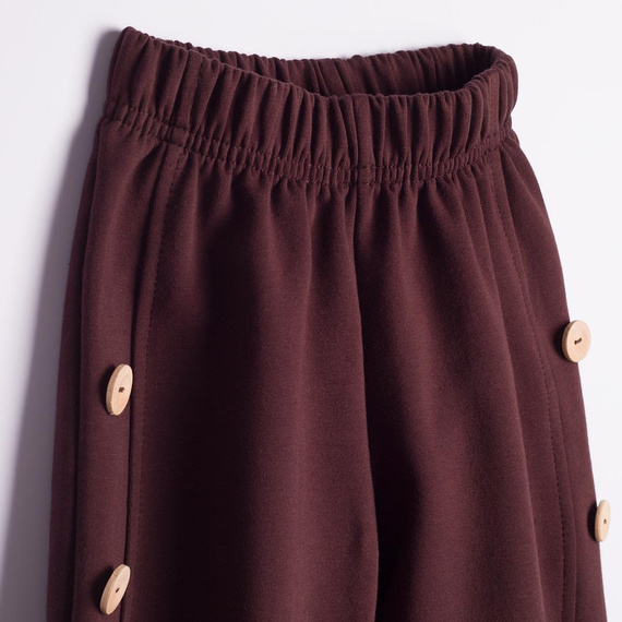226277 Nicol HANIA Pantaloni alladynki per bambina marrone scuro cotone