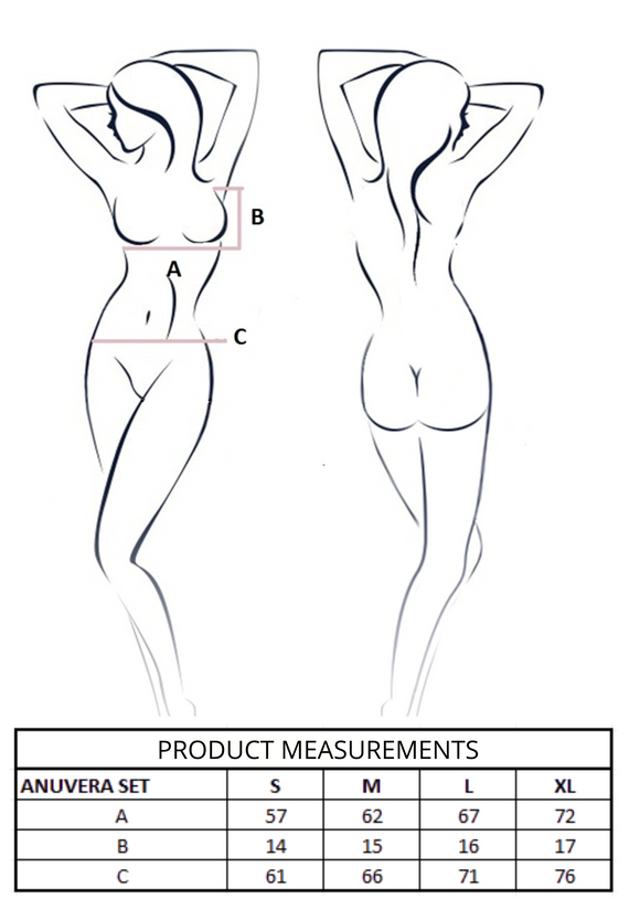 Anuvera Set Fire Brick red Passion - elegante set di lingerie da donna