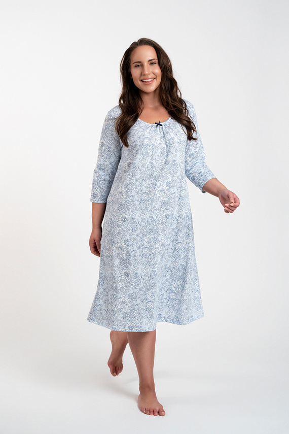 Camicia da notte Antonia Moda italiana - stampa blu