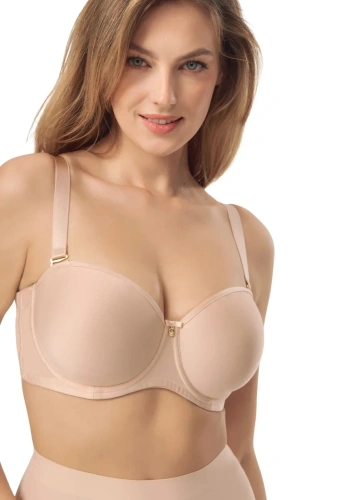 Reggiseno bardotka Ewa Big Mefemi imbottito senza spalline con ferretto