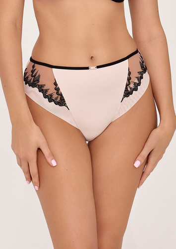 Slip Ava 2238 Champagne – beige, microfibra, rete con ricamo
