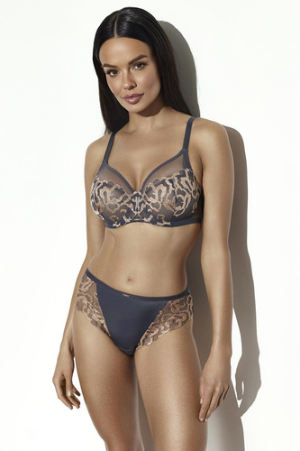 Slip brasiliani Ava 2278/B Graphite grafite ricamati eleganti