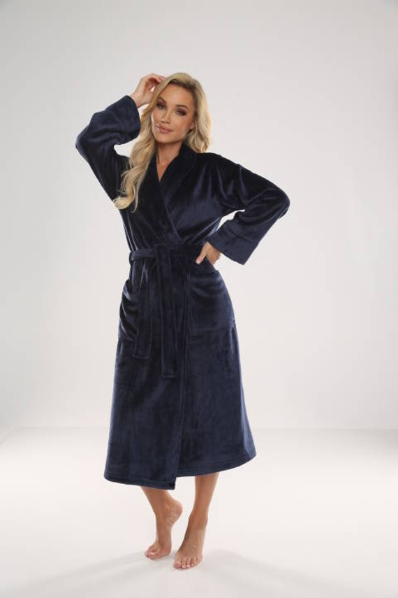 628 Accappatoio da donna Abigail Long Forex - blu navy