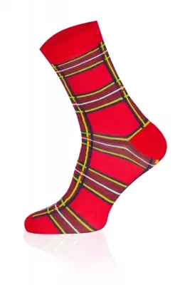 S127D Babbo Natale Calze lunghe Moda italiana rosso