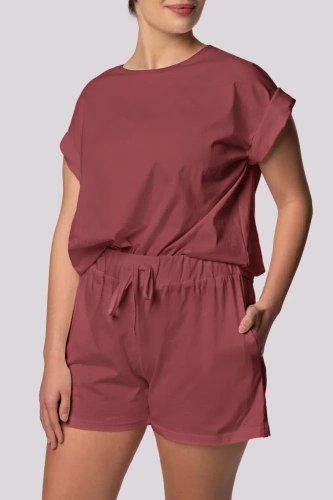 Bliss pigiama donna a manica corta Mona cherry