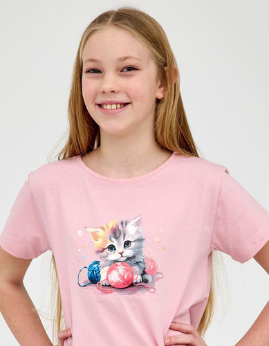 Pigiama bambina Cornette Kitty cotone manica corta pantaloncini