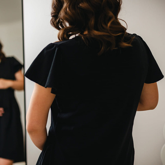 Linda Camicia sbottonata in gravidanza Eevi nero - per allattamento, elastica, traspirante, qualità polacca