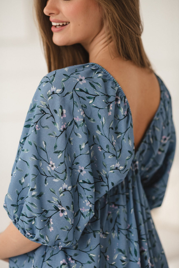 Milk Sun Abito per la gravidanza e l'allattamento Milk&Love abito blu a fiori