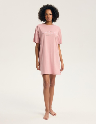 Koszula nocna Henderson Ginger 45412 rosa 100% cotone manica corta