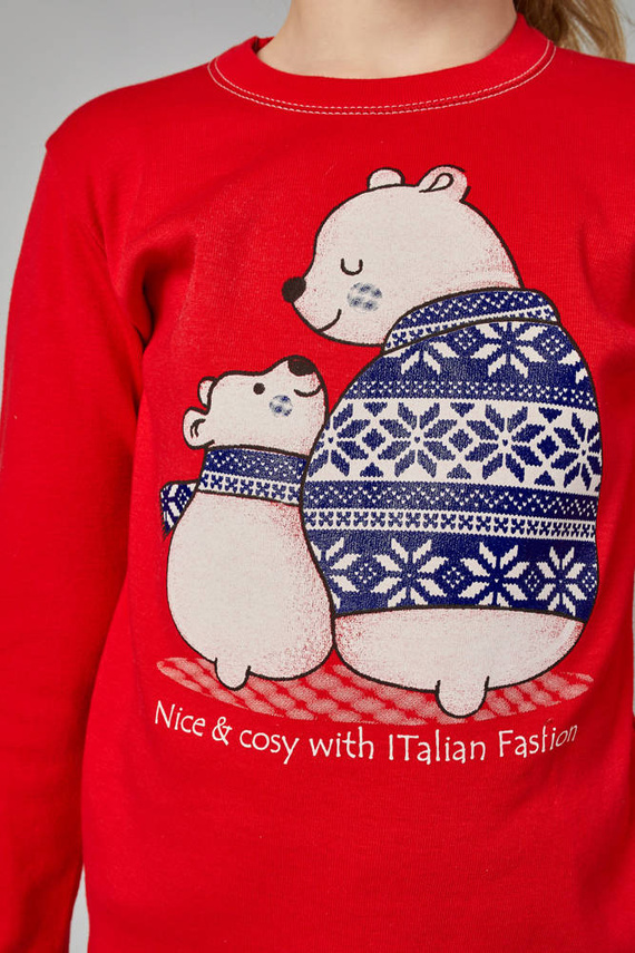 Arktyka Pigiama per bambini Moda italiana - rosso/stampa