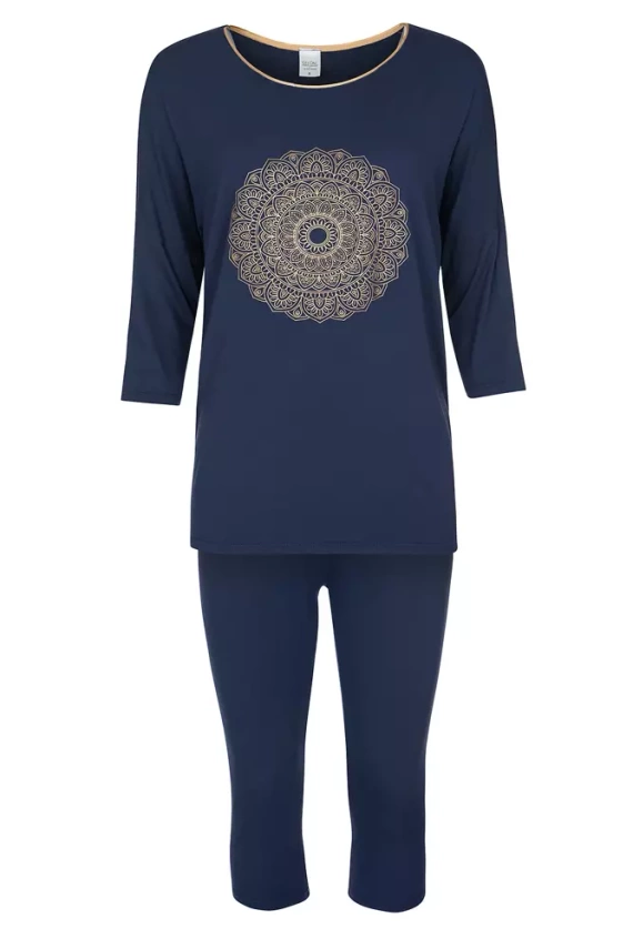 Mandala Pigiama da donna Moda Italiana - blu navy