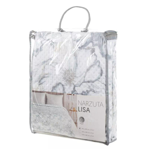 Narzuta Eurofirany Lisa bianca 100% poliestere copriletto elegante