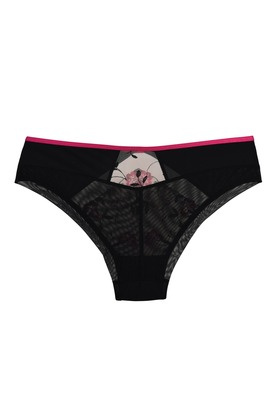 Mediolano Orchid 19259 slip classici con rete e ricamo floreale