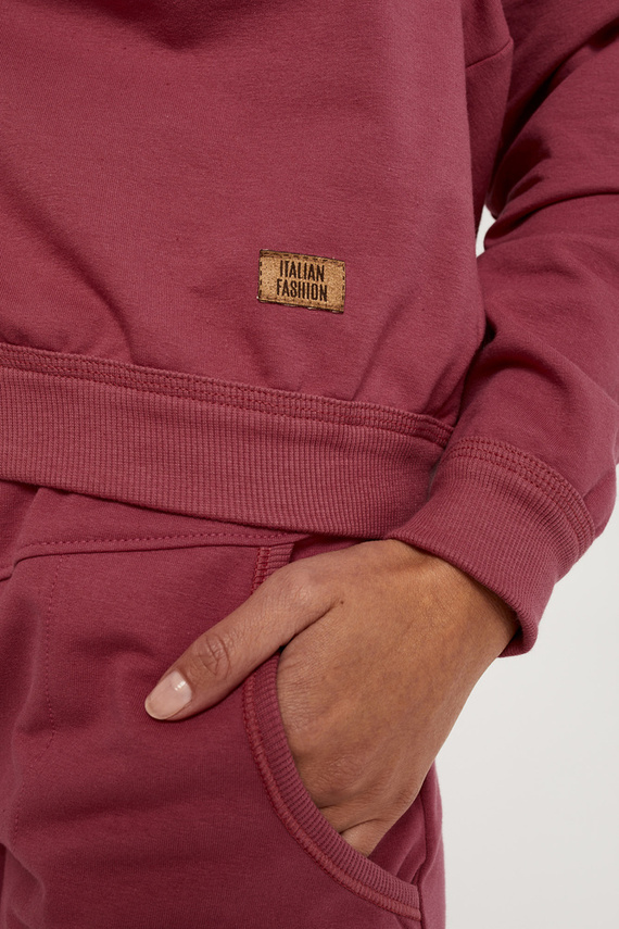 Set lungo da donna Panama. manica, lunghezza. pantaloni Italian Fashion - lampone