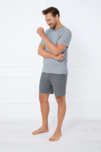Krystian Pigiama uomo manica corta, pantaloncini Moda italiana - melange