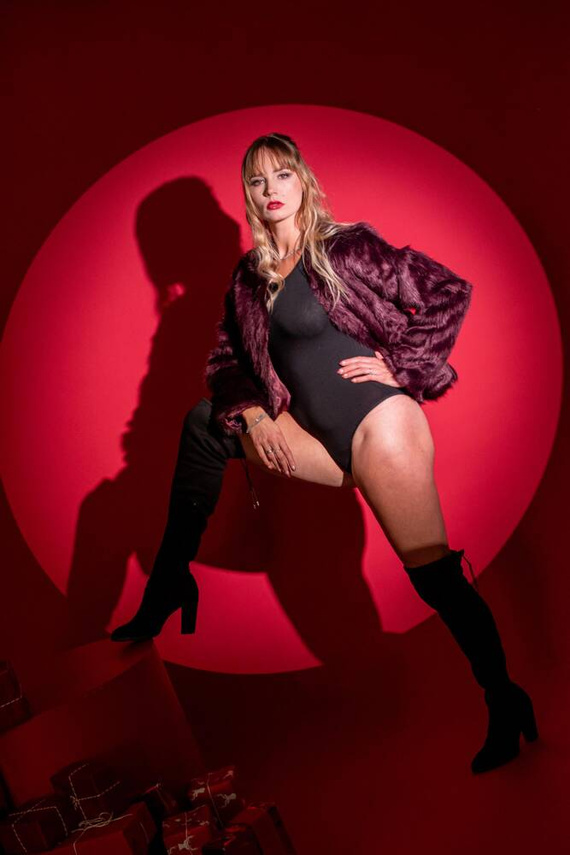 805 Chloe Body a maniche lunghe da donna di De Lafense - nero